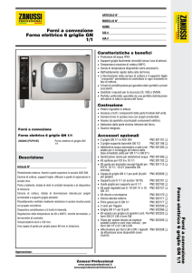 Forno elettrico 6 griglie GN 1/1