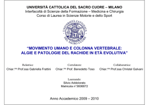 Movimento umano e colonna vertebrale