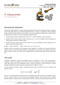 Il rifasamento Il rifasamento