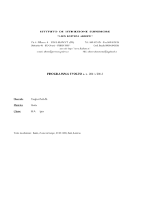 PROGRAMMA SVOLTO as 2011/2012