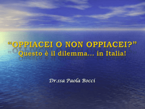 CRITERI DI SCELTA ANESTESIOLOGICA NEL TAGLIO CESAREO