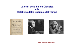 La crisi della Fisica Classica