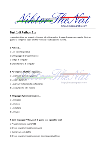 Test 1 di Python 2.x