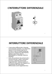 L`INTERRUTTORE DIFFERENZIALE INTERRUTTORE