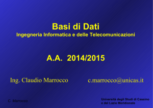 Basi di Dati - Università degli studi di Cassino e del Lazio Meridionale