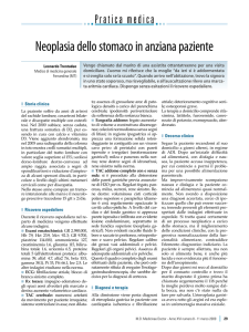 Neoplasia dello stomaco in anziana paziente