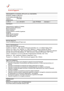 Economia Applicata all`Ingegneria