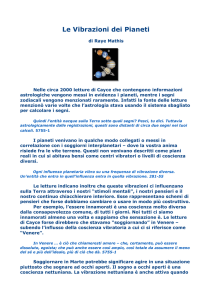 Le Vibrazioni dei Pianeti