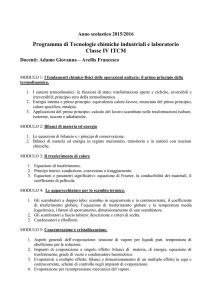 Programma di Tecnologie chimiche industriali e - Panetti