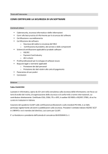 COME CERTIFICARE LA SICUREZZA DI UN SOFTWARE