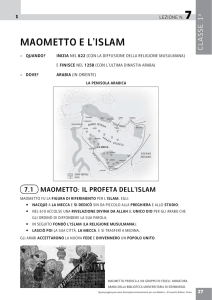 maometto e l`islam - Storia e Geografia