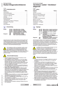 Ventilatori radiali / Ventilatori diagonali - ziehl