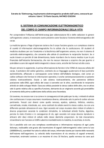 il sistema di comunicazione elettromagnetico del corpo o campo