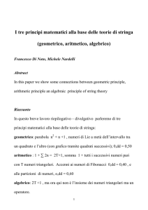 I tre principi matematici alla base delle teorie di stringa