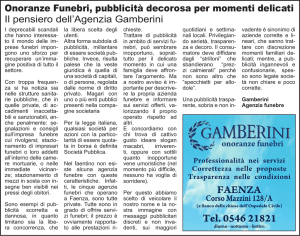 Onoranze Funebri, pubblicità decorosa per momenti delicati Il