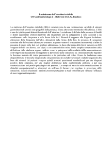 La sindrome dell`intestino irritabile UO Gastroenterologia 2