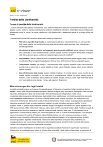 Perdita della biodiversità