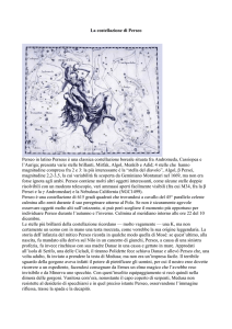 La costellazione di Perseo Perseo in latino Perseus è una