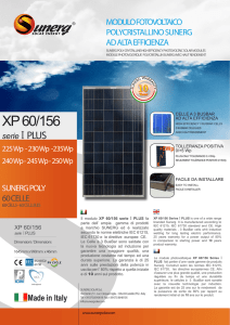 Scheda tecnica Serie I plus XP 225-230-235 240-245-250