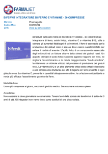 bifervit integratore di ferro e vitamine - 30 compresse