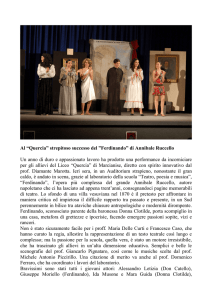 Al “Quercia” strepitoso successo del ”Ferdinando” di Annibale