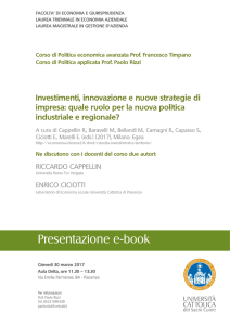 Investimenti, innovazione e nuove strategie di impresa