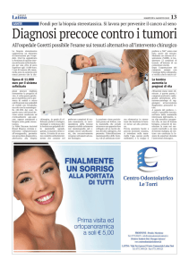 Diagnosi precoce contro i tumori