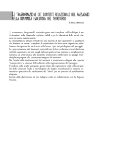le trasformazioni dei contesti relazionali del paesaggio nella