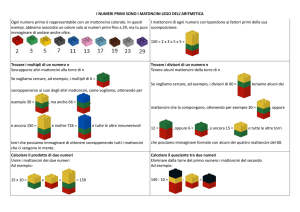I NUMERI PRIMI SONO I MATONCINI LEGO DELL`ARITMETICA