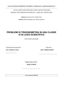 PROBLEMI DI TRIGONOMETRIA IN UNA - "E. Fermi"