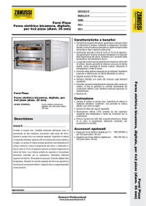 Forno elettrico bicamera, digitale, per 4x2 pizze (diam