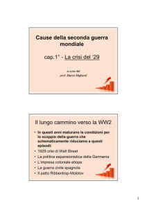 Cause della seconda guerra mondiale cap.1°