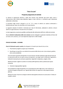 Esempio di programma con attività nell`orto
