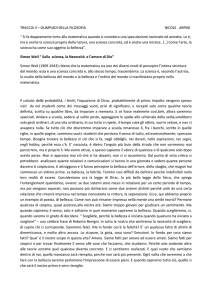 TRACCIA 3 – OLIMPIADI DELLA FILOSOFIA NICOLE ARPINI “ Si fa