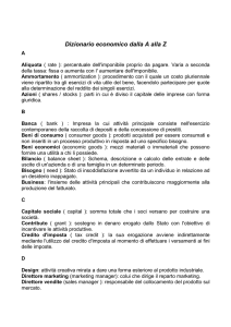 Dizionario economico dalla A alla Z