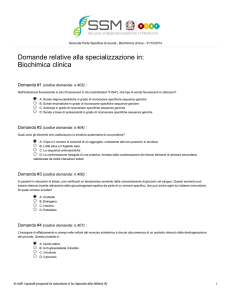 Biochimica clinica - Scuole di Specializzazione in Medicina