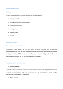 ADALIMUMAB(Humira®) Usi clinici Farmaco immunoppressore