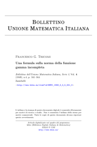 Una formula sulla norma della funzione gamma incompleta
