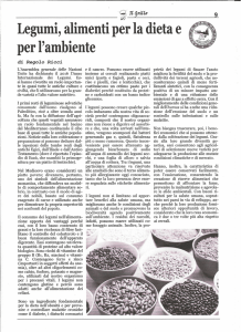 Legumi, alimenti per la dieta e per l`ambiente