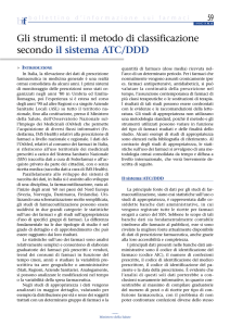 Gli strumenti: il metodo di classificazione secondo il sistema ATC/DDD