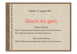 Giochi tra geni. - Fioravante Patrone
