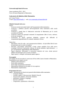 Programma del corso
