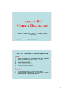 Il circuito RC Misure e Simulazione