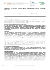 Iniezione di neurotossina botulinica di tipo A (Botox) nella vescica