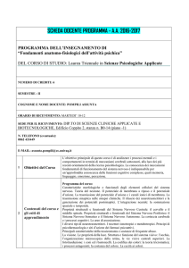 Pompili Assunta - Fondamenti anatomo-fisiologici dell