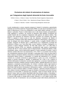 Evoluzione dei sistemi di automazione di stazione per l`integrazione