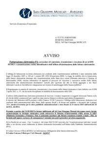fattura elettronica: avviso ai fornitori a.o. moscati