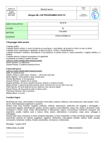 Modulo lavoro Allegato ML 2-08 PROGRAMMA SVOLTO Il