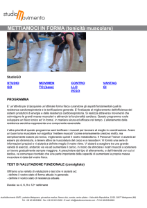 METTIAMOCI IN FORMA (tonicità muscolare)