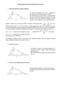 RISOLUZIONE DEI TRIANGOLI QUALSIASI